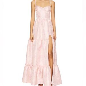 V. Chapman Lucetta Gown in Light Pink Windsor Brocade